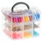 3 Tier Stackable Storage Containers, Adjustable Plastic Box Bead Storage, 6x6x5"